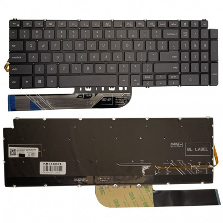 Keyboard - DELL Inspiron 5584 5590 5593 5594 5598 Backlight US Gray