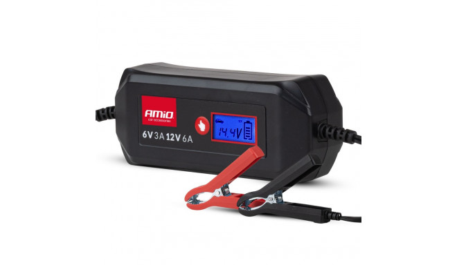 Prostownik cyfrowy std gel agm wet max 6a 6v 12v amio-04524