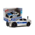 Auto Policji na Baterie 1:20 Światła i Dźwięki z Naciągiem Srebrne