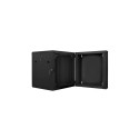 RACK CABINET 19" DOUBLE-SECTION WALL-MOUNT 12U/600X600 (FLAT PACK) BLACK LANBERG