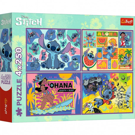 TREFL DISNEY STITCH puzzle set, 4x250 pcs