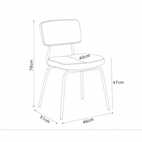 Tool KEIU 46x51xH76cm, helebeež velvet