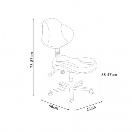 Task chair PIPA black/grey