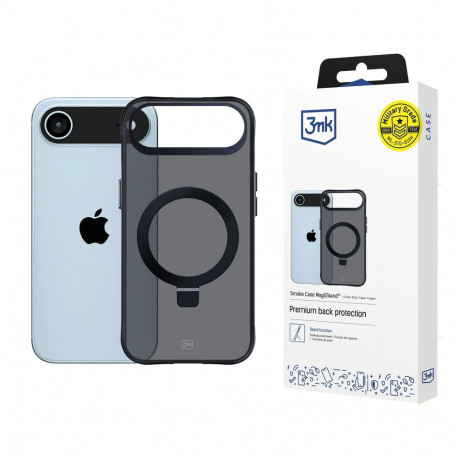 3mk Smoke Case Mag&Stand for iPhone Air - Black