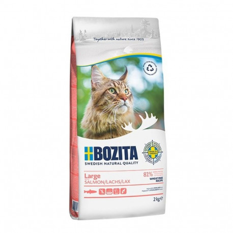 BOZITA Large Wheat free Salmon - dry food for large and long haired cats - 2kg