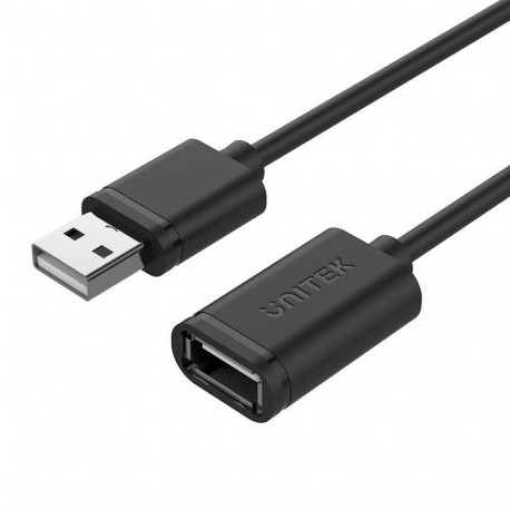 UNITEK Y-C450GBK USB kaabel 2 m USB 2.0 USB A must