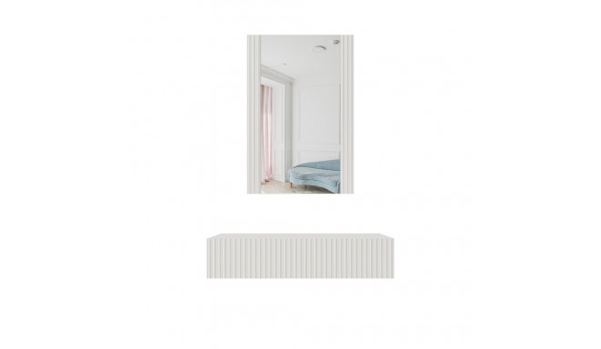 Dressing table peegliga PAFOS 80x41.6x100 valge matt