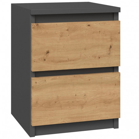 Topeshop M2 ANTRACYT/ARTISAN 2 sahtliga öökapp, antratsiit, tamm, puit