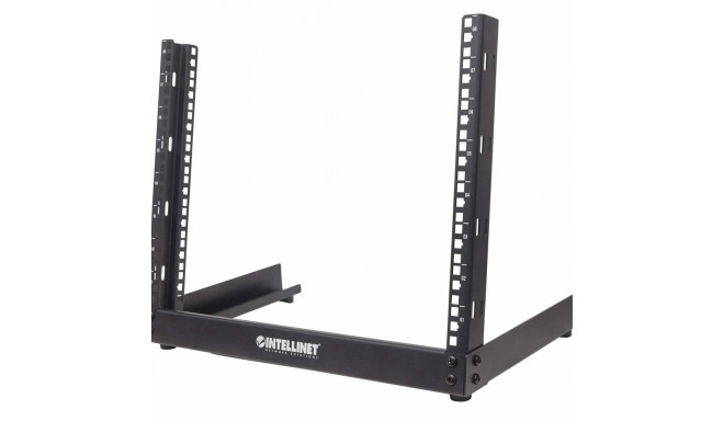 Intellinet 19" Network Rack - Open Frame (Desktop), 8U, Black, Flatpack