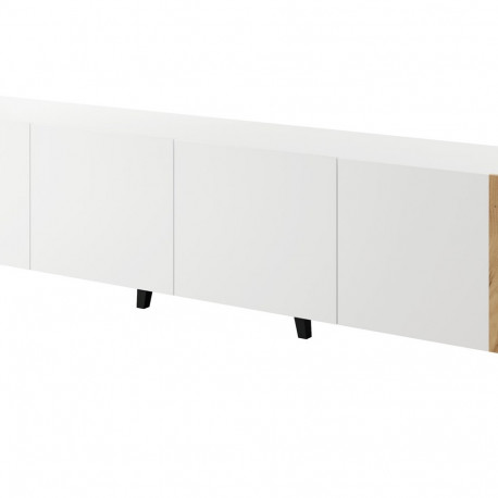 RTV cabinet FARO 200x42x52 white matt + oak craft