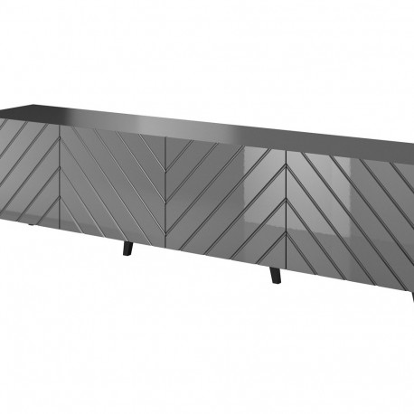 RTV cabinet ABETO 200x42x52 graphite/gloss