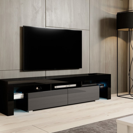 Cama TV stand TORO 200 black/grey gloss
