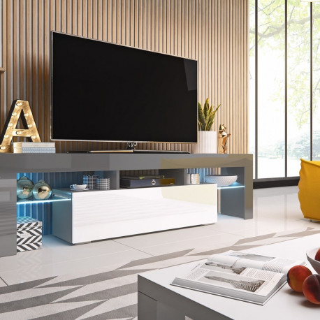 Cama TV stand TORO 158 grey/white gloss