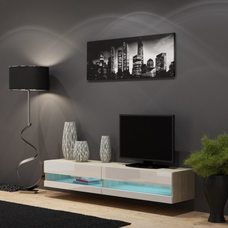 Cama TV stand VIGO NEW 30/180/40 sonoma/white gloss