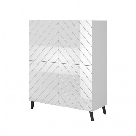 Shelving ABETO 100.5 x 40 x 121.5 cm white/gloss white