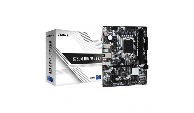 Asrock B760M-HDV/M.2 D4 Intel B760 LGA 1700 micro ATX emaplaat