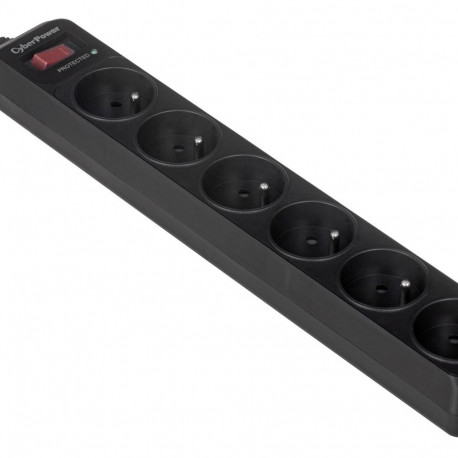 CyberPower Tracer III B0620SC0-FR ülepinge kaitse 6 AC pistikupesa 200–250 V 1,8 m must