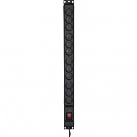 Activejet COMBO 12 socket power strip 5m black