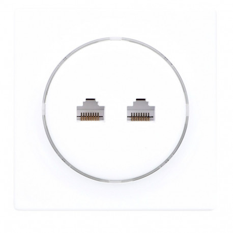 Fibaro Walli N pistikupesa 2 x RJ-45 Valge
