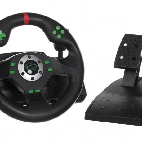 Esperanza EGW101 Gaming Controller Steering wheel Playstation,Playstation 3 Digital USB Black,Green