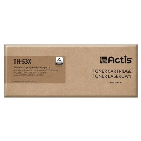 Actis TH-53X tooner (asendus HP 53X Q7553X, Canon CRG-715H; standard; 7000 lehekülge; must)