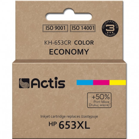 Actis KH-653CR Ink (replaces HP 653XL 3YM74AE; Premium; 18ml; 300 pages; color)