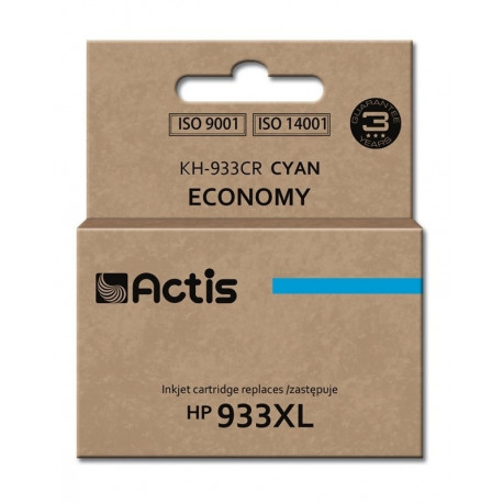 Actis KH-933CR tindikassett (asendus HP 933XL CN054AE; standard; 13 ml; tsüaan)