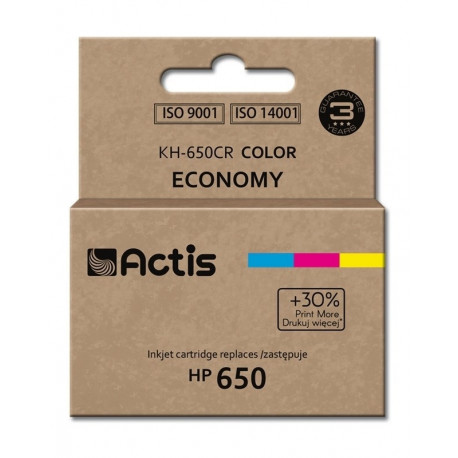 Actis KH-650CR värviline tindikassett (asendus HP 650 CZ102AE; standard; 9 ml)