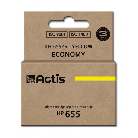 Actis KH-655YR tindikassett (asendus HP 655 CZ112AE; standard; 12 ml; kollane)