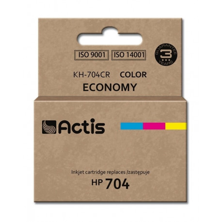 Actis KH-704CR värviline tindikassett (asendus HP 704 CN693AE; standard; 9 ml)