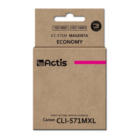 Actis KC-571M tindikassett (asendus Canon CLI-571M; standard; 12 ml; magenta)
