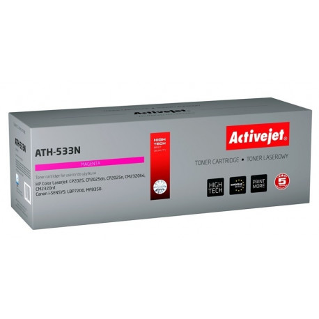 Activejet ATH-533N tooner (asendus HP 304A CC533A, Canon CRG-718M; supreme; 3200 lehte; magenta)
