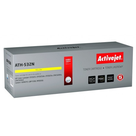 Activejet ATH-532N Toner (replacement for HP 304A CC532A, Canon CRG-718Y; Supreme; 3200 pages; yello