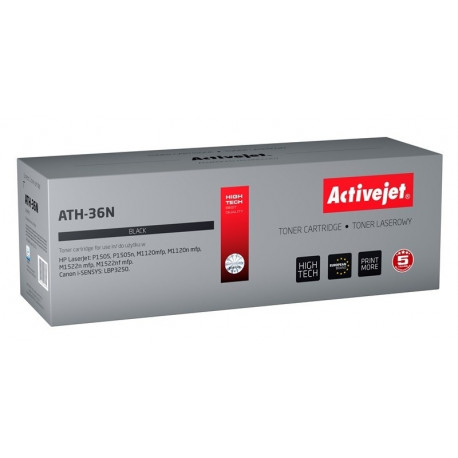 Activejet ATH-36N tooner (asendus HP 36A CB436A, Canon CRG-713; Supreme; 2000 lehekülge; must)