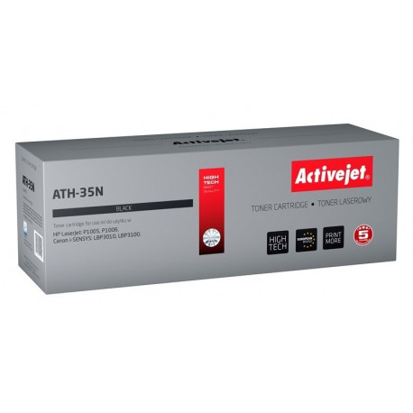 Activejet toonerkassett ATH-35N asendaja HP 35A CB435A, Canon CRG-712 Supreme 1500pages, must