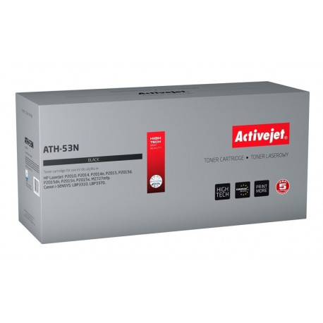 Activejet ATH-53N Toner (replacement for HP 53A Q7553A, Canon CRG-715; Supreme; 3500 pages; black)