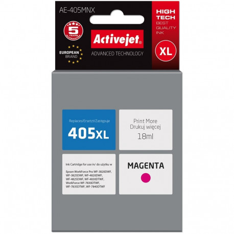 Activejet AE-405MNX Ink cartridge (replacement for Epson 405XL C13T05H34010; Supreme; 18ml; magenta)
