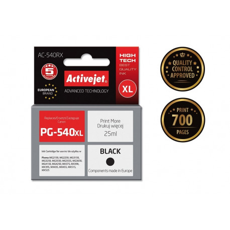 Activejet AC-540RX tindikassett (asendus Canon PG-540XL; premium; 25 ml; 700 lehte, must)