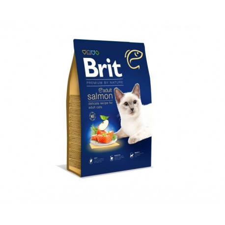 kuiv kassitoit BRIT PREMIUM BY NATURE ADULT lõhe 1,5 kg