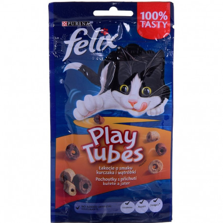 FELIX Play Tubes Chicken, Liver  - dry cat food - 50 g