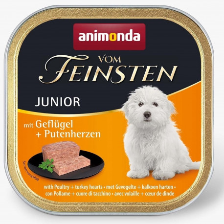ANIMONDA Vom Feinsten Junior Poultry and turkey heart - wet dog food - 150g