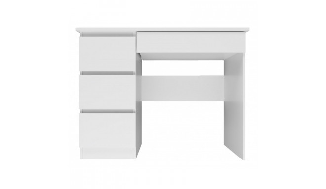 Mijas vasakpoolne valge matt kirjutuslaud