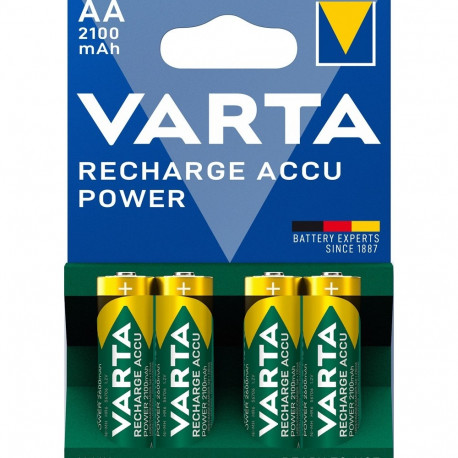 VARTA HR6 AA Recharge Accu Power 2100 mAh 56706 laetavad patareid 4 tk roheline, kollane