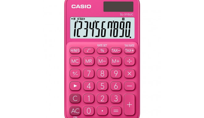 CASIO CALCULATOR POCKET SL-310UC-RD RED, 10 DIGIT DISPLAY