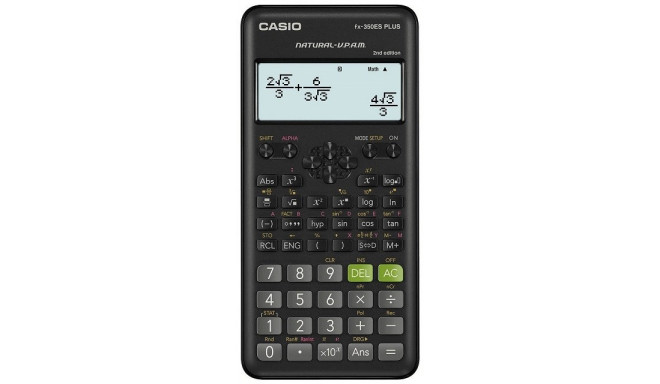 CASIO teaduslik kalkulaator FX-350ESPLUS-2 must, 12-kohaline ekraan
