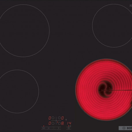 Bosch Serie 4 PKE645BB2E Hob Black Built-in Ceramic 4 zone(s)