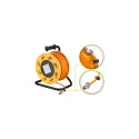 Goobay Portable RJ45 Network Cable Reel Extension, orange, 90m