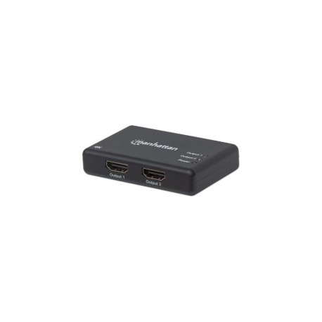 Manhattan HDMI Splitter 2-Port , 4K@30Hz, Displays output from x1 HDMI source to x2 HD displays (sam