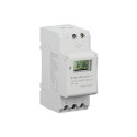 Electronic timer switch for DIN rail with batte