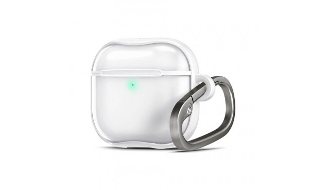 Airpods laadimiskarbiümbris Spigen AirPods 4 Ultra hybrid, valge/läbipaistev